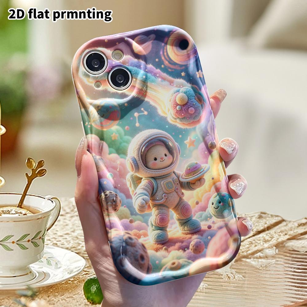 Phone Case: 2D flat, suitable for iPhone 18 17 16 15 14 13 12Pro protective case, rabbit astronaut, perfect Christmas and Halloween holiday gift