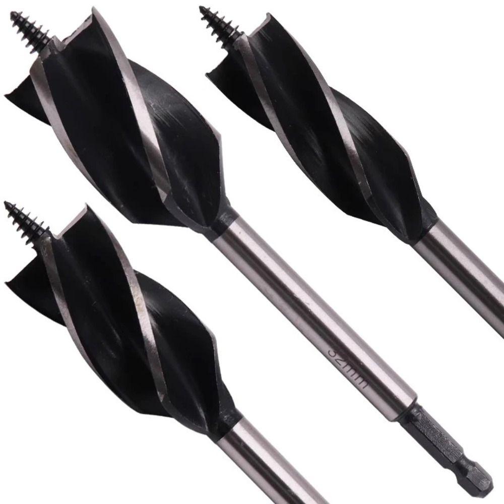 Четырехпазовое спиральное сверло с шестигранным хвостовиком, открывалка для отверстий, сверло-пила, столярный инструмент