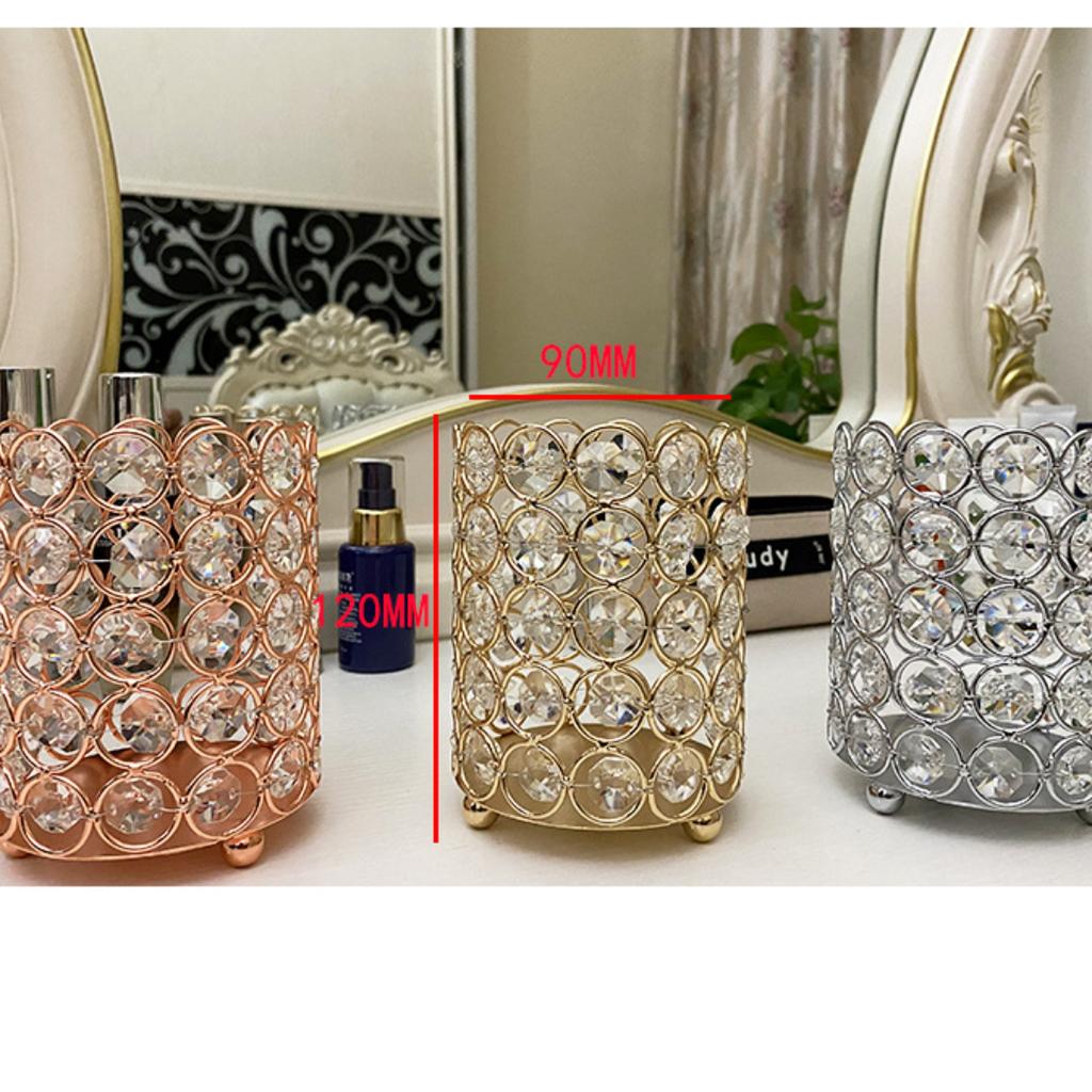 Держатель для ручек для ногтей, хрустальная стеклянная коробка для хранения, европейское и американское настольное ведро, модная кисточка для макияжа, круглые украшения