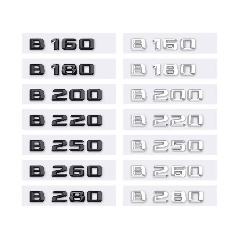 B160 B180 B200 B220 B250 B260 B280 letter logo car sticker for mercedes benz B class refit rear boot trunk displacement label UO4