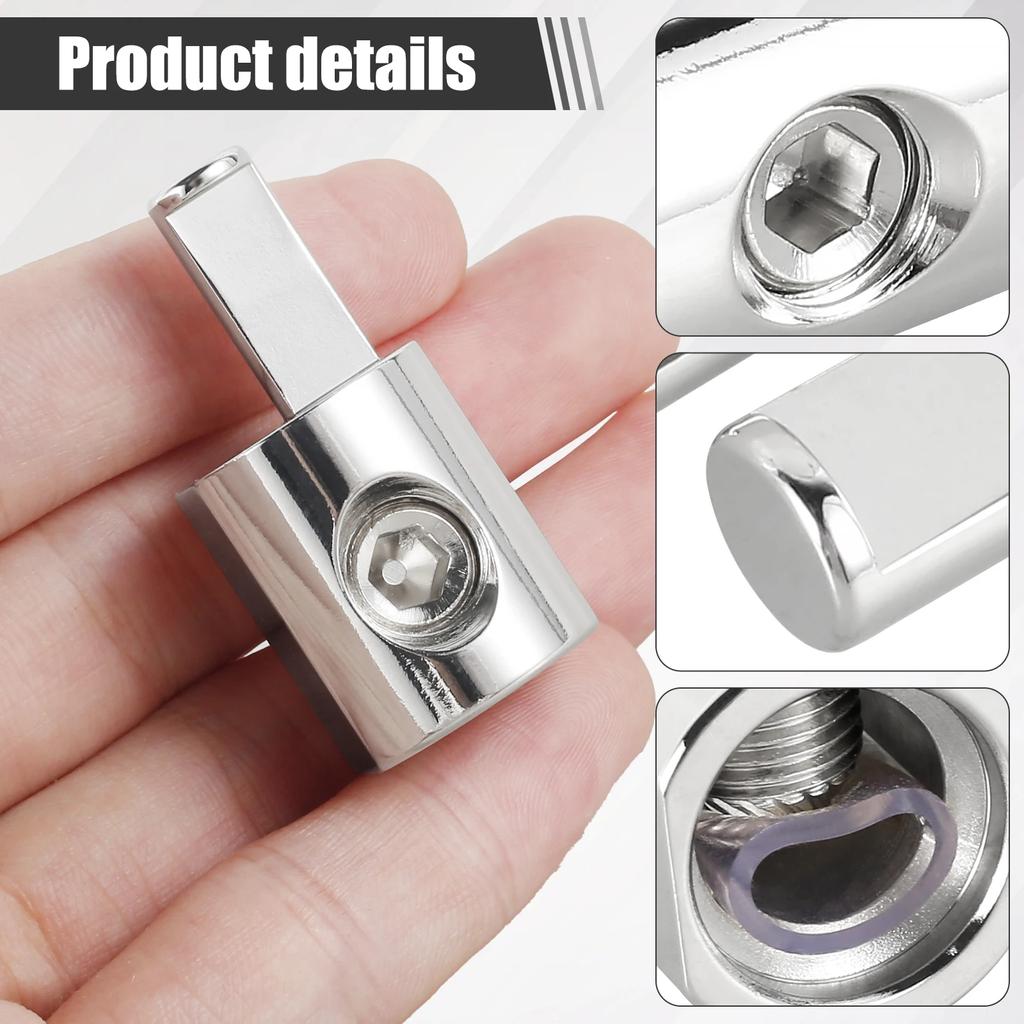 2 шт. редуктор входного сигнала усилителя металлический никелированный 6061 алюминиевый редуктор заземляющего провода питания 1/0 AWG до 4 AWG Премиум автомобильная стереосистема аудио