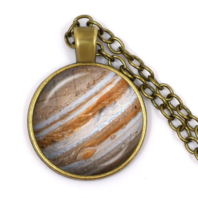 Серебряное ожерелье с подвеской в виде планеты Солнечной системы, ожерелье с подвеской в виде галактической туманности, Вселенские украшения для женщин и мужчин, Подарок на день рождения