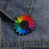Радужные Подсолнухи Броши Модные Прочные Сплавные Ювелирные Украшения Декорация для Женщин и Подростков Универсальный Аксессуар