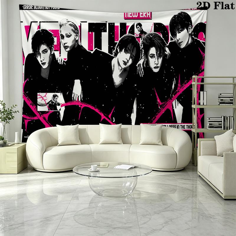 TXT Poster Wall Tapestry Aesthetic Wall Hanging Printed Fabric Blanket Decorative Tapestries for Bedroom Living Room Home Decor
