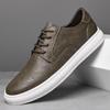 FashionSneakers Натуральная кожа Модная мужская обувь Брендовая белая мужская повседневная обувь Осенние туфли на платформе Zapato Para Hombre 2024 Новинка Популярная