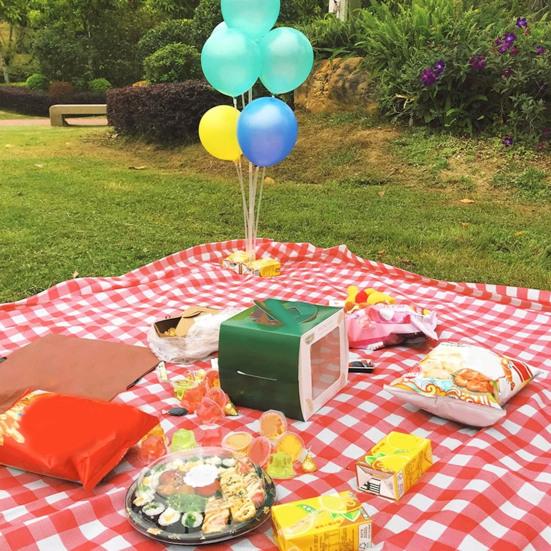Plaid Disposable Tablecloth Waterproof Checkered Table Cover Outdoor Tablecloth for Picnic Camping Barbecue Parties