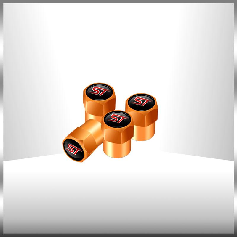 ZLKQ1 Car Styling 4Pcs/Set ST Logo Car Wheel Tire Valve Caps Covers Decor For Ford Focus Fiesta Mondeo MK1 MK2 MK3 MK4 Ranger