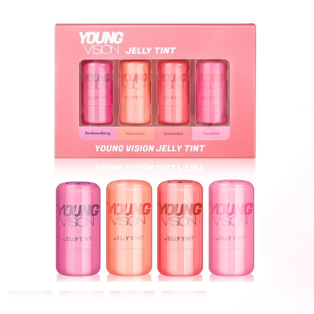 YOUNG VISION 4-цветный набор желейных румян Dye Lipstick Set Lip and Cheek Toning Blush Stick