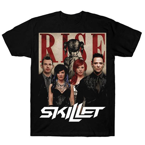 New Album Rise Skillet Band Shirt Short Sleeve Black Unisex Unisex T-Shirt