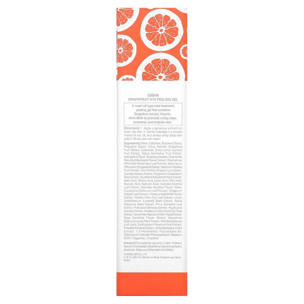 G9skin, Гель-пилинг «Грейпфрут Вита», 150 мл