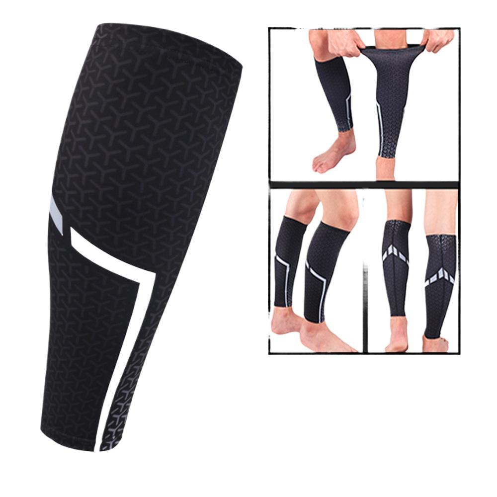 1шт спортивные компрессионные рукава для голени гетры шины для бега велоспорта баскетбола футбола дышащая фитнес-защита