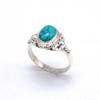 Turquoise 925 Sterling Silver Women Handamde Birthstone Ring