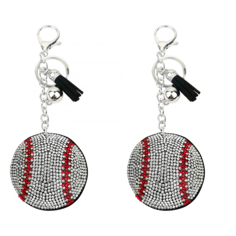 2er Set Sportball-Schlüsselanhänger, kreatives Geschenk für Sportpartys, Mini-Sportball-Rucksackanhänger