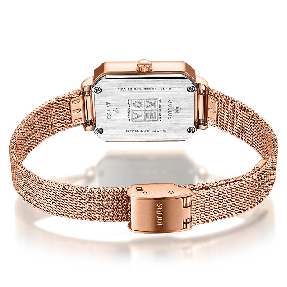 Jyullieoseu Ja-1223 Женские металлические часы с квадратным циферблатом