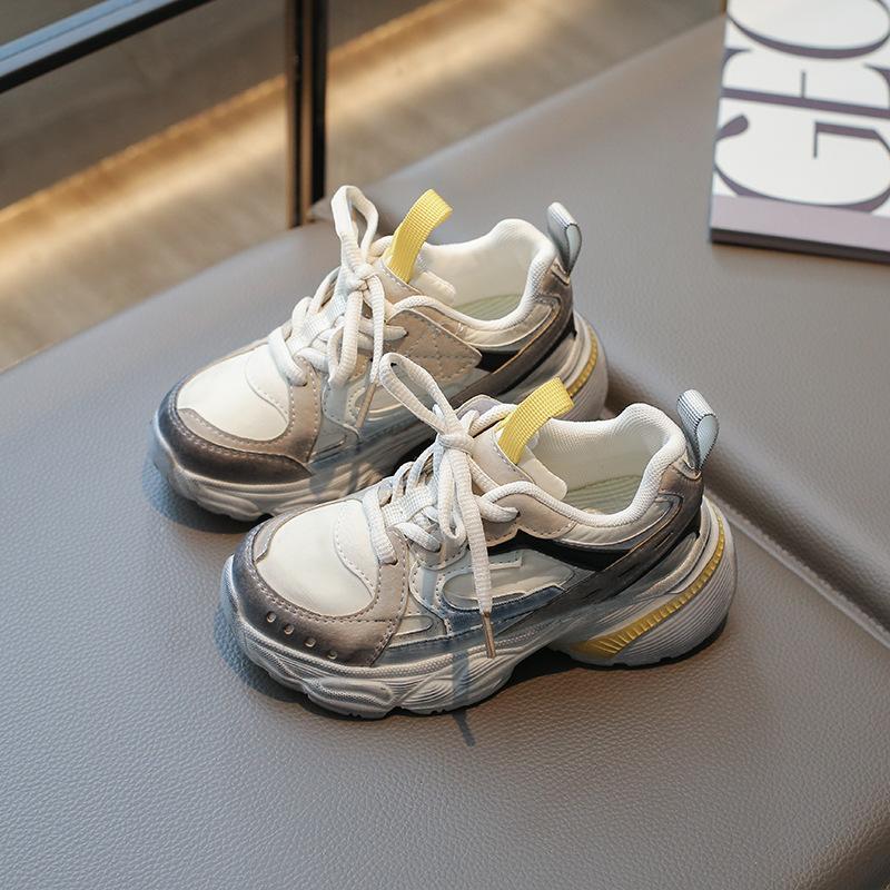 Детские кроссовки для мальчиков 2024 года, весенняя мода, повседневные кроссовки для детей, универсальные нескользящие кроссовки для девочек, школьные, массивные, спортивные, теннисные туфли