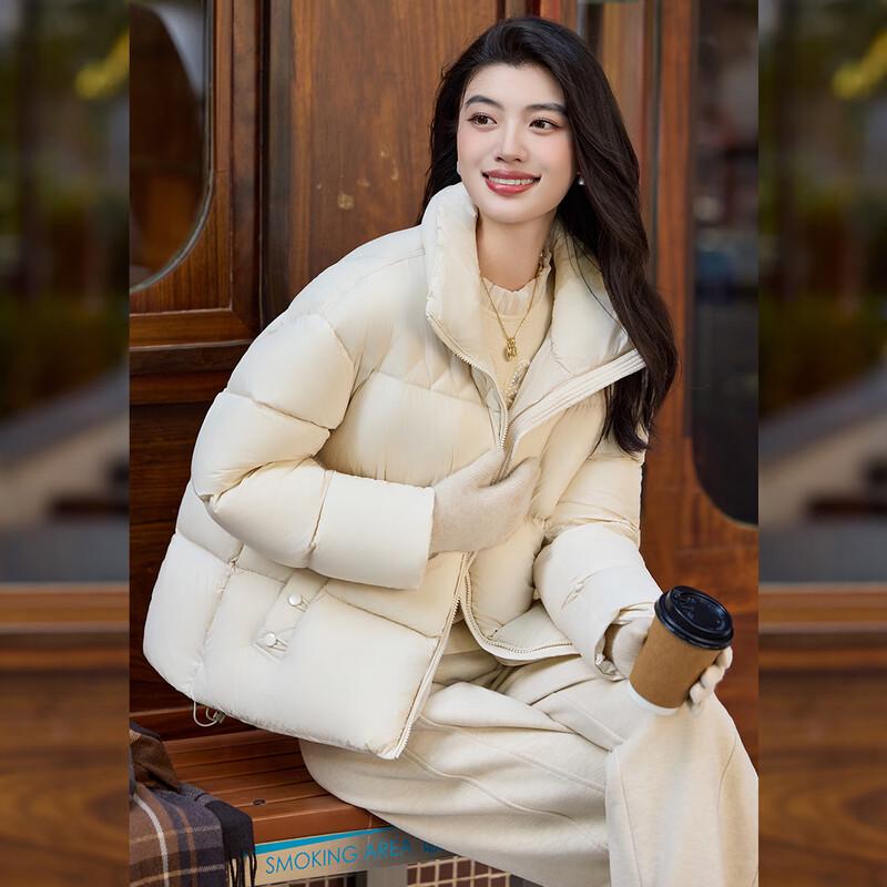 Женская легкая пуховая куртка Bailuyu с воротником-стойкой, 90% утиного пуха