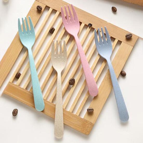 3 шт. портативный набор посуды, экологически чистые палочки для еды, ложка, вилка, пластиковые столовые приборы с коробкой для студентов, офисных работников