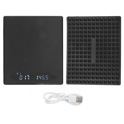 Электронные весы для кофе с интеллектуальной зарядкой, автоматическим таймером, цифровые черные пищевые весы для дома