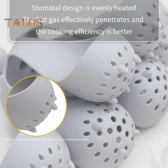 Силиконовый лоток для яиц с 4/6 отверстиями. Устойчивый к высоким температурам яйцеварка для быстрого приготовления. Ручка с защитой от ожогов. Легко очищаемый держатель для яиц.