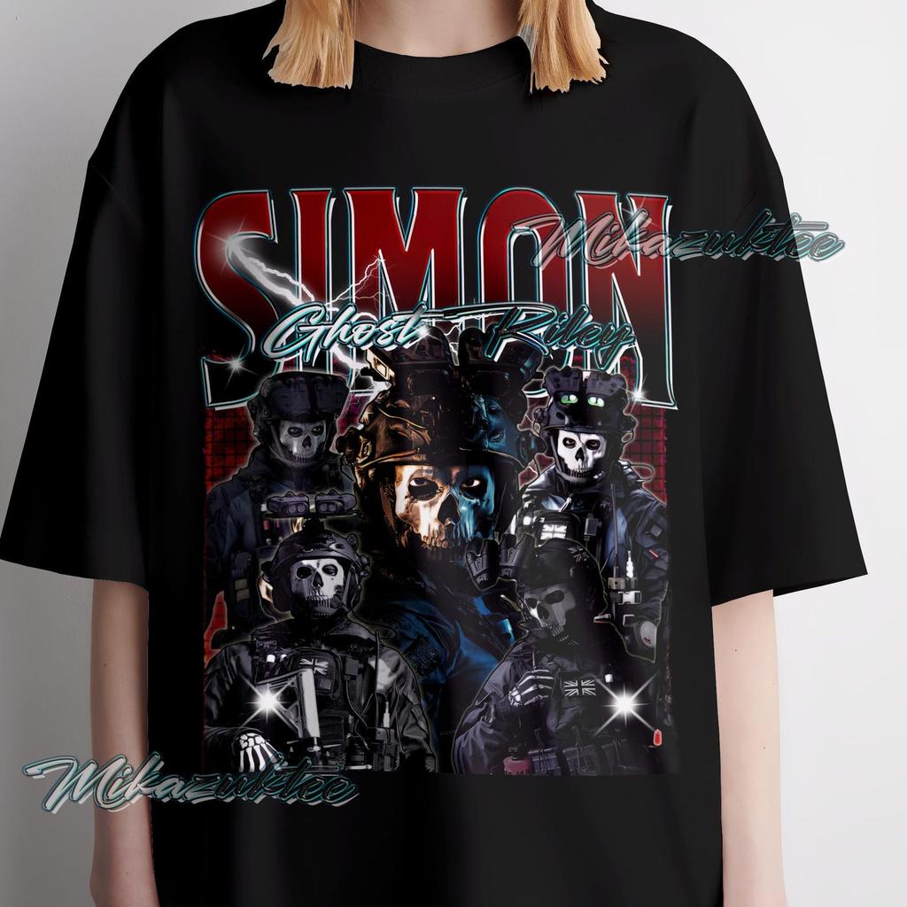 Simon "Ghost" Riley Graphic T-Shirt, Vintage Design