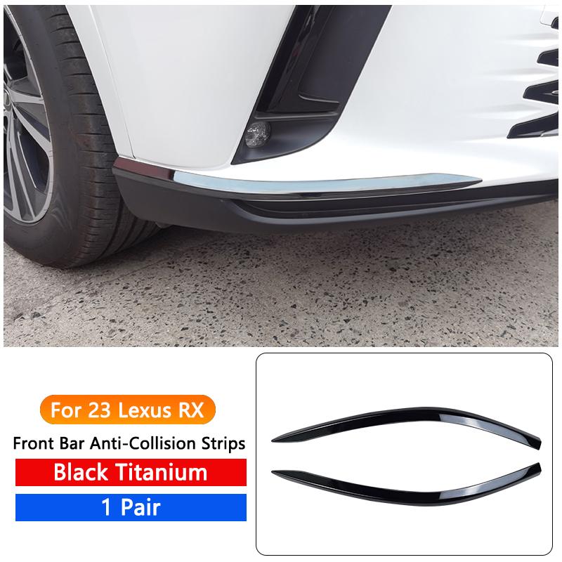 QHCP полоса переднего бампера автомобиля из нержавеющей стали, передняя и задняя планка, декоративная наклейка, накладка, подходит для Lexus RX350H 450H 500H 2023