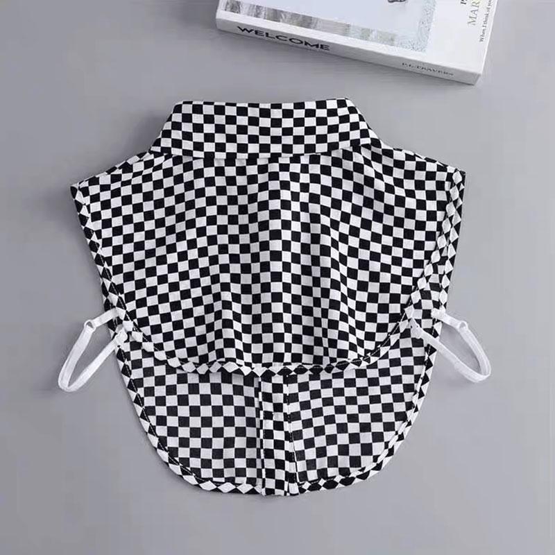 Женская стильная съемная рубашка с накладным воротником, блузка с накладным воротником, клетчатая рубашка, манишка для женщин и девочек, подходящие наряды