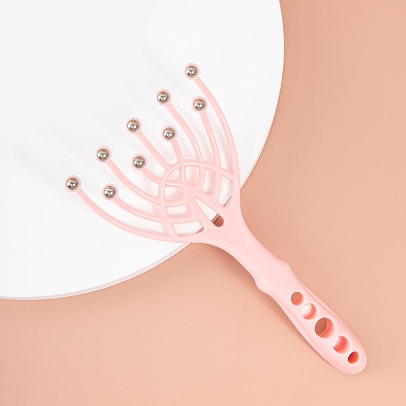 9 когтей головной массажер обтекаемый шариковый массажер для расслабления тела скальпа роликовый для роста волос ручное средство для снятия стресса с волос