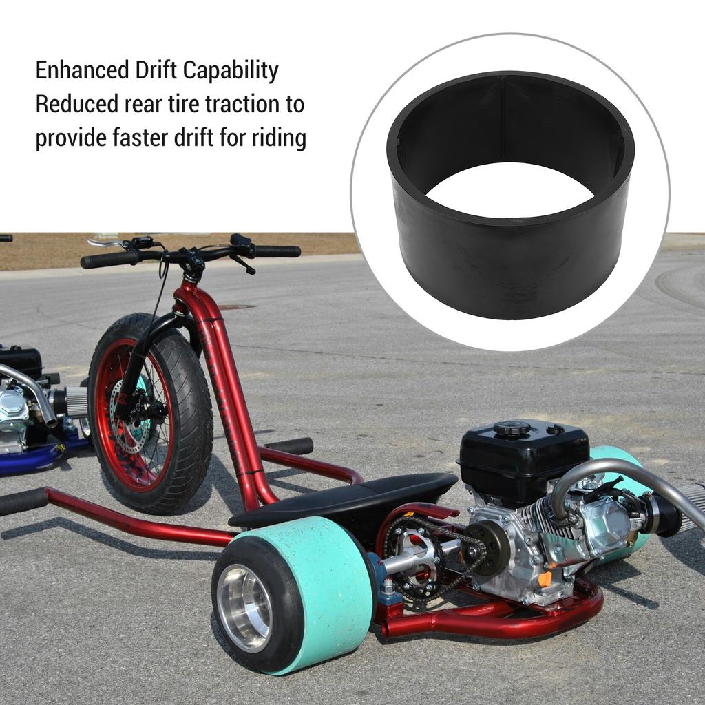 Go Kart Drift Tire Sleeve Easy Installation Less Traction Smoother Ride 11x7.10-5 Go Kart PVC Tire Sleeve for Drifting Scooter