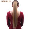 Silky Straight Clip In Drawstring Ponytail Synthetic For Women Hair Extension Heat Resistant Fiber
