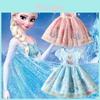 Платье принцессы Эльзы из мультфильма «Холодное сердце» для девочек, из мягкой удобной ткани, идеально подходит для вечеринок!