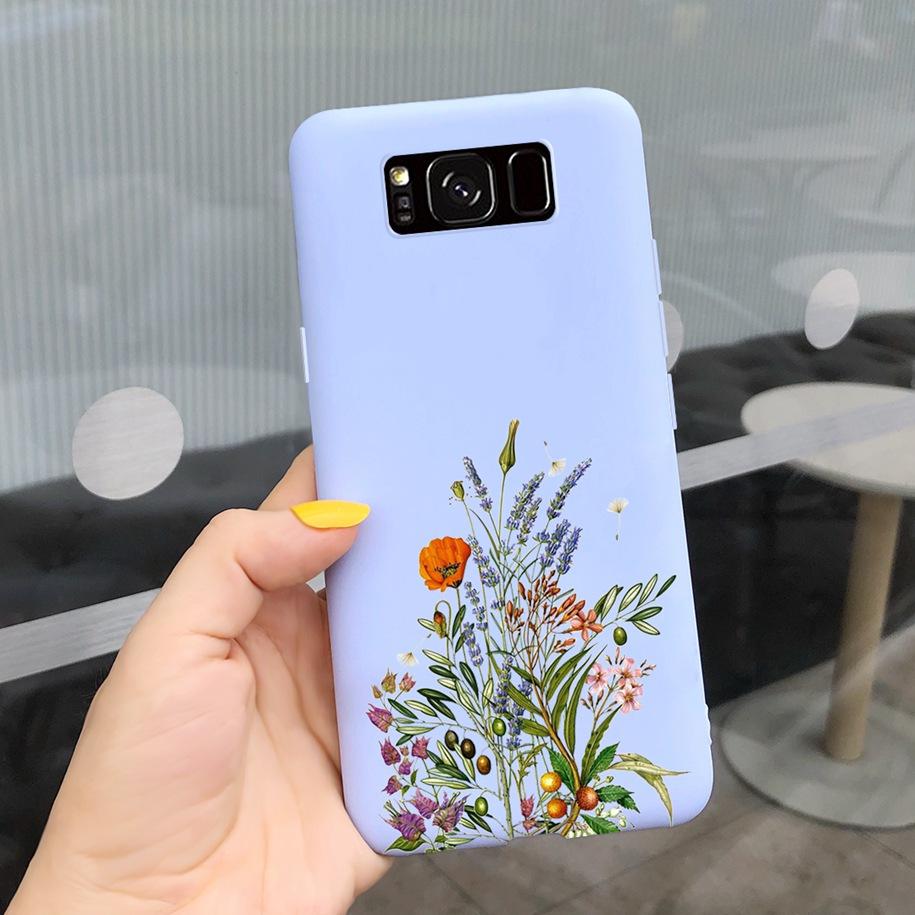 Ударопрочный Чехол Для Samsung S8 Plus SM-G955F Чехол Цветной Ромашка Кактус Мягкий Матовый Чехол Для Телефона Для Samsung S8 S 8 S8+ G950F Capa