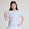 Девочковая футболка Deesha с волнообразным жаккардовым полосатым рисунком, короткий рукав