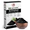 Bralcon Активированный уголь Порошок 100 г Для кожи и волос - Порошок из скорлупы кокосового ореха, Для всех типов кожи, Тройная фильтрация, Чистый и натуральный, Контроль жирности