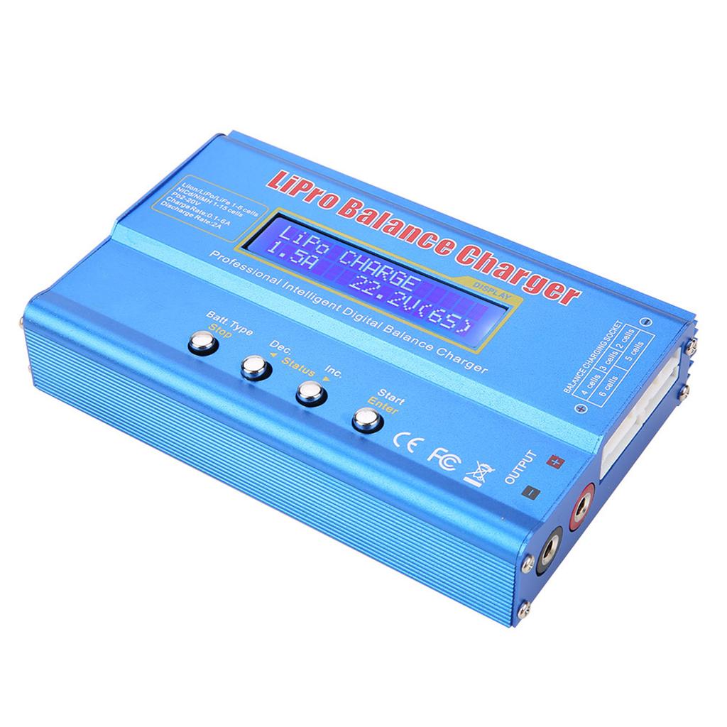 B6 80W Цифровой ЖК-балансир Зарядное устройство для L NiMH RC аккумуляторов(без вилки)
