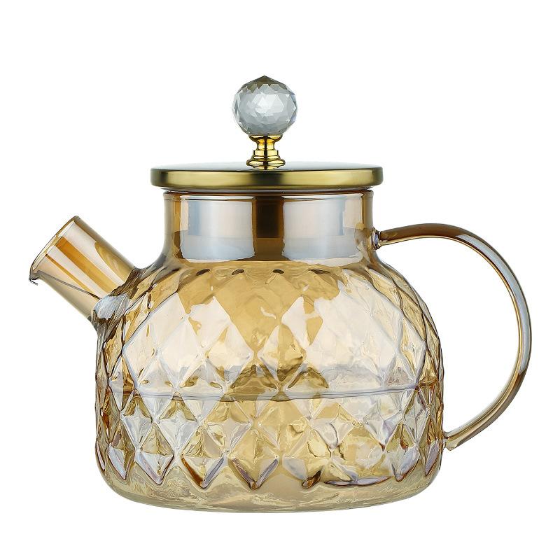 High Borosilicate Glass Cold Water Kettle Amber Cold Water Kettle Lanling Kettle Household Large Capacity Teapot Tea Pot Glass