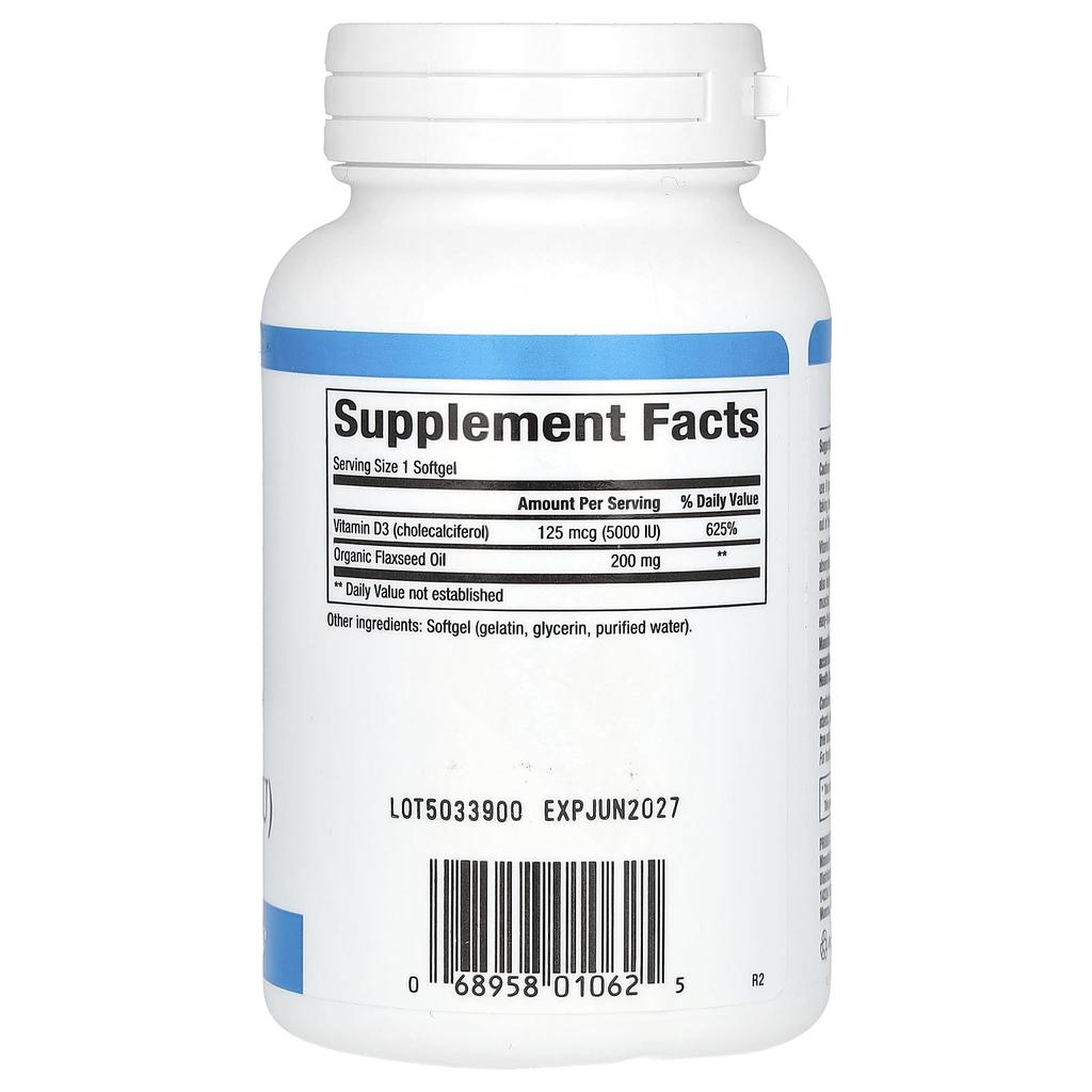 Vitamin D3, 125Mcg (5,000Iu), 360 Softgels