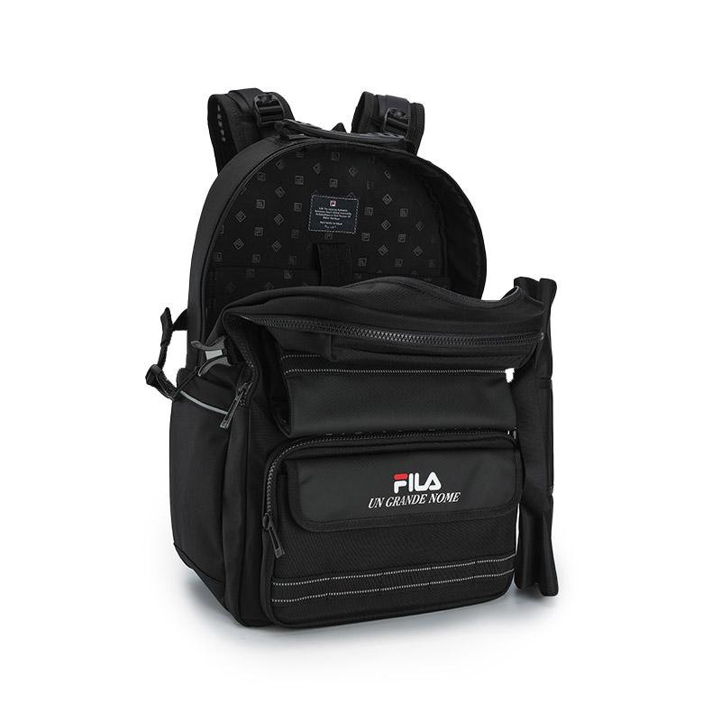 New FILA ORIGINALE Fabric Backpack Men's Jet Black F13M539104FBK