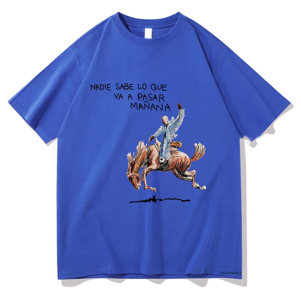 Bad Bunny Nadie Sabe T Shirt Vintage Un Preview 2023 Men/Women Aesthetic T-Shirt Unisex High Quality Cotton Tees Funny Shirt