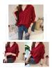 Women's Plus Size Polka Dot Chiffon Long-Sleeve Shirt - Hong Kong & Korean Style