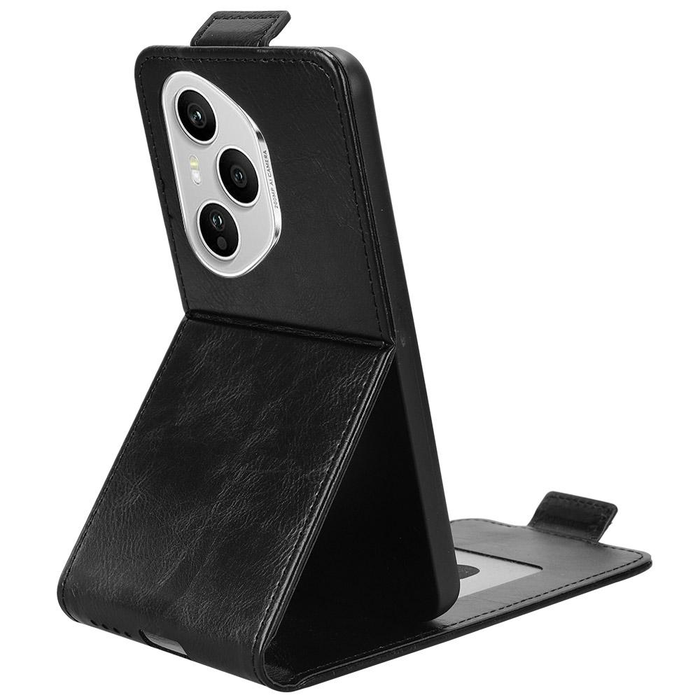 Для Honor 400 Pro 5G (Глобальный) Подставка Чехол Магнитная застежка Вертикальный откидной Кожаный чехол для телефона с держателем для карт