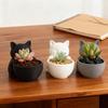 Мини Котенок Цветочный Горшок Суккуленты Кашпо Милый Кот Растение Горшок Украшение для Дома Настольное Кашпо Котенок Подарок для Любителей Кошек