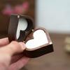 Small Cajas Heart Shape Storage Box Engagement Jewelry Display Jewelry Packaging Ring Box Wooden