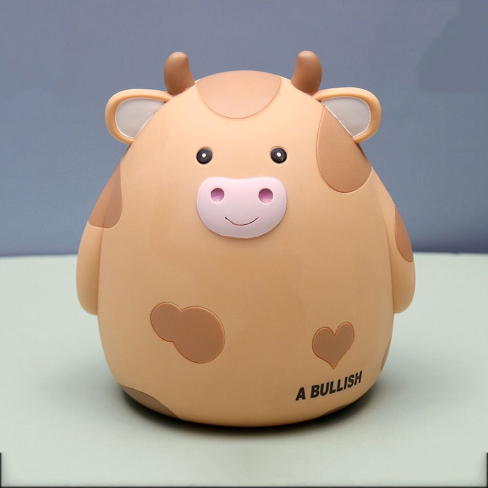 Копилка-корова большой вместимости, противоударная, милая банка для денег, мультяшная копилка в виде коровы, привлекающая деньги