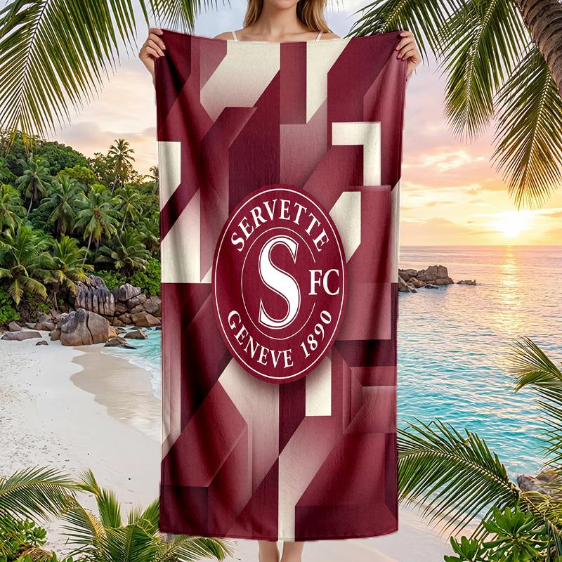 Servette FC принт Быстросохнущее пляжное полотенце Микрофибра Впитывающее Портативное Дорожное Полотенце для плавания