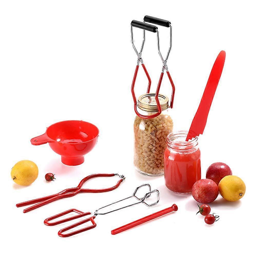 6 Piece Stainless Steel Canning Tool Set Kit, Canning Jar Lifter Tongs Stainless Steel Jar Lifter With Grip Handle, Anti-scald