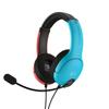 Casque Gaming Filaire - PDP - Airlite Nintendo Switch - Licence Officielle Nintendo - Microphone Flexible - Bleu Néon Et Rouge Néon