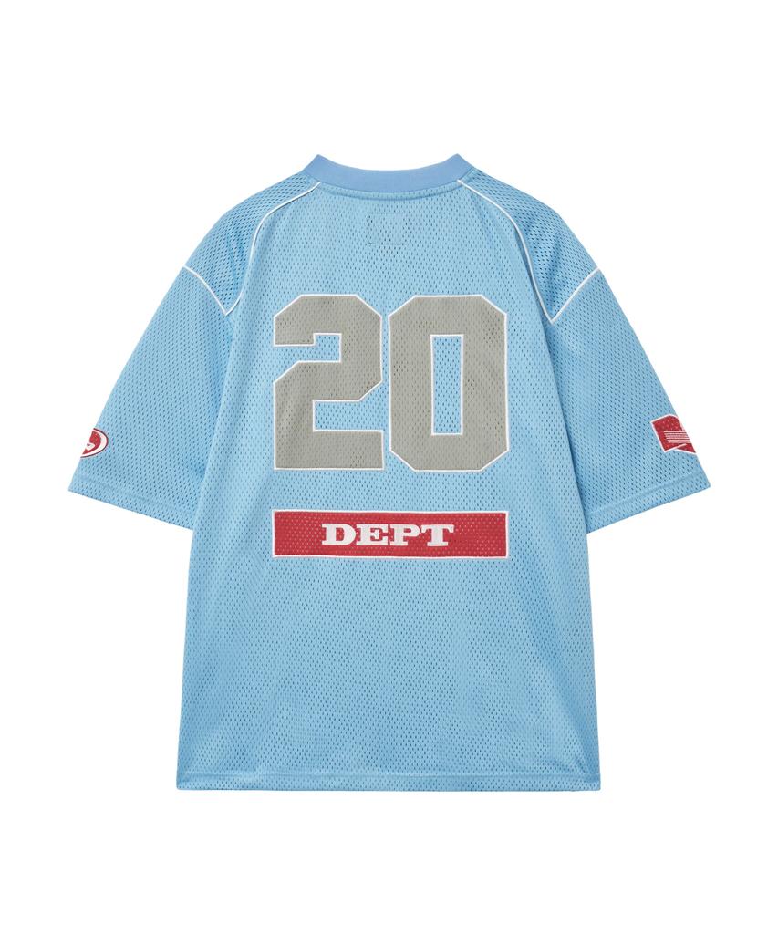 PHYPS MOTORCYCLE Motorcycle Piping Mesh Short Sleeve Light Blue