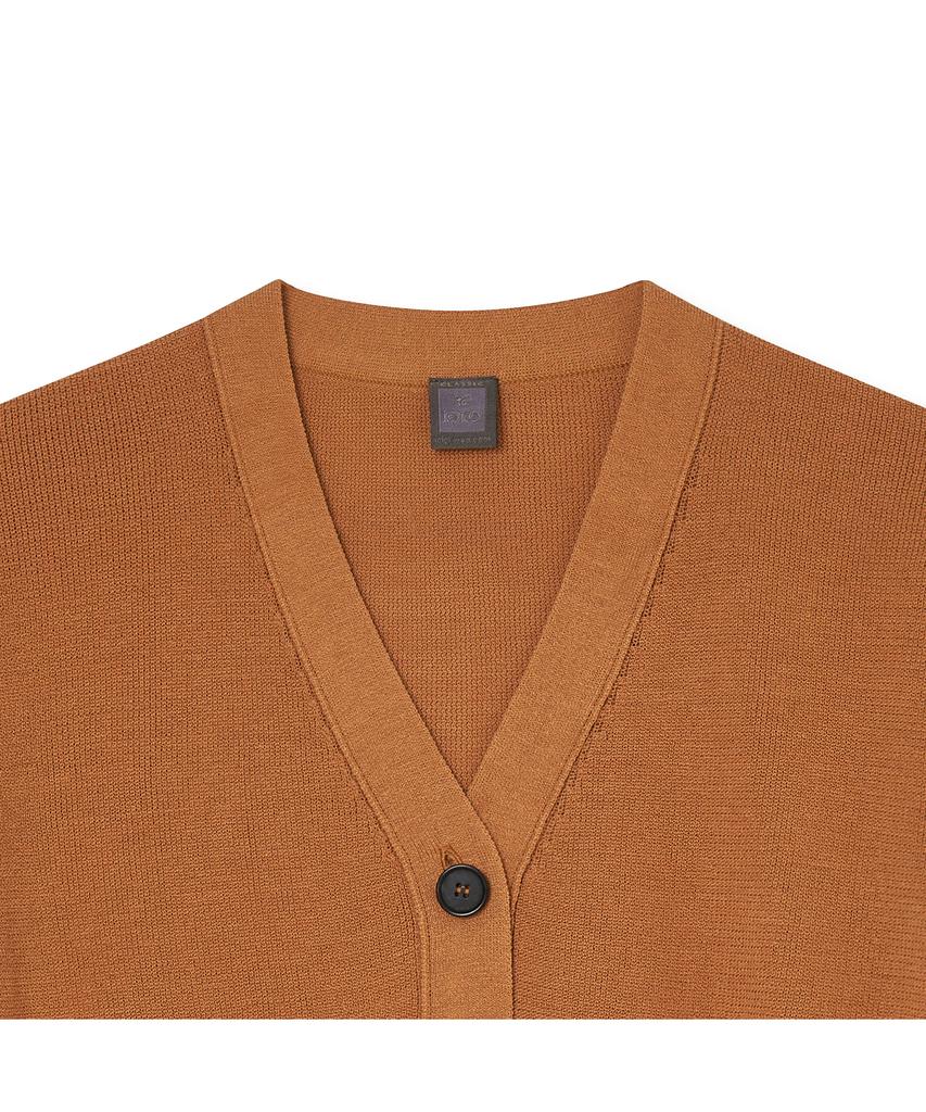 IOLO Women'S Cotton Pocket Cardigan_Orange