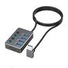 Высокоскоростной USB 3.0 адаптер с 4 портами, независимыми переключателями, светодиодными индикаторами и питанием Type-C для быстрой передачи данных