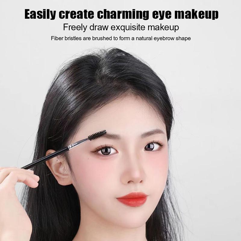 Двусторонняя кисть для бровей и подводки для глаз для женщин инструменты для макияжа кисть для ресниц завивка ресниц спиральная кисть угловые кисти для пудры для бровей